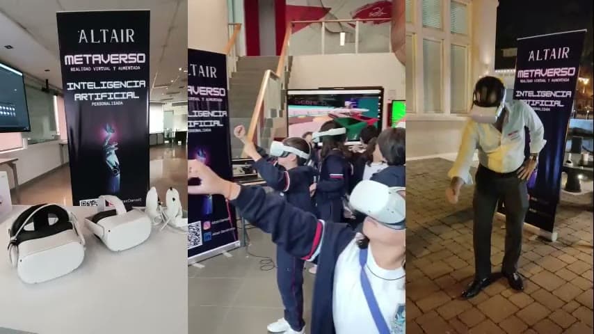 Personas usando realidad virtual